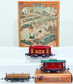 Lionel Prewar O Gauge Outfit No. 249 red 248 Freight Set Boxed