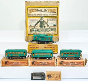 Lionel Prewar O Gauge Outfit No. 296 253 Peacock Passenger Set Boxed