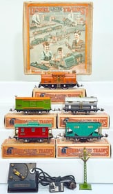 Lionel Prewar O Gauge Outfit No. 293 terra-cotta 252 Electric Locomotive Freight Set Boxed