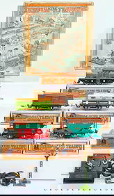 Lionel Prewar O Gauge Outfit No. 293 terra-cotta 252 Electric Locomotive Freight Set Boxed (1 of 14)