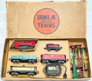 Lionel Prewar O Gauge Outfit No. 1062 Red Lionel Junior Freight Set Boxed