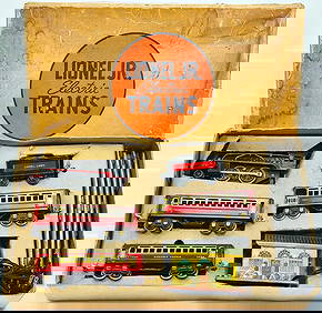 Lionel Prewar O Gauge Outfit No. 1056E Black Lionel Junior Passenger Set Boxed (1 of 14)