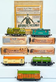 Lionel Prewar O Gauge Outfit No. 299E Olive Green 254E Freight Set Boxed