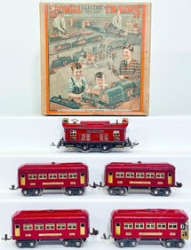 Lionel Prewar O Gauge Outfit No. Special 1 red 253 Electric Passenger Set Boxed