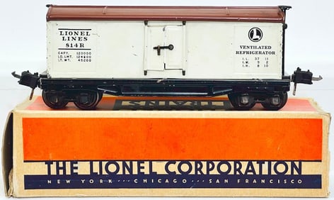 Lionel Prewar O Gauge 814 Rubberstamped Refrigerator Car