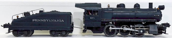 Lionel Prewar O Gauge 233 Black Switcher and 2233B Black Tender
