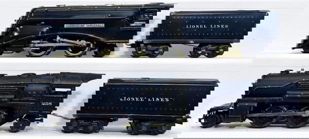 Lionel Prewar O Gauge 265E black Locomotive and 2689T Black Tender - 258 black Locomotive and 02689W
