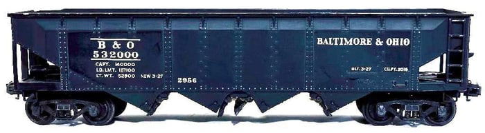 Lionel Prewar O Gauge 2956 Semi-Scale Hopper fitted with knuckle Couplers