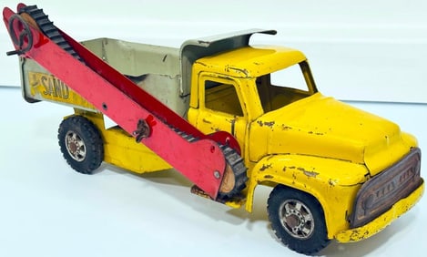 Buddy L Postwar #5502 Sand Loader & Dump Truck yellow