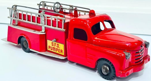 Structo Postwar Fire Truck with red light