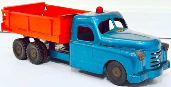 Structo Postwar Hydraulic Dump Truck blue and orange