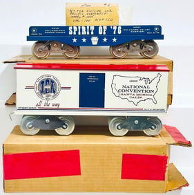 McCoy Modern Standard Gauge 1966 TCA National Convention Box Car Santa Monica, CA /Spirit of 76 Car