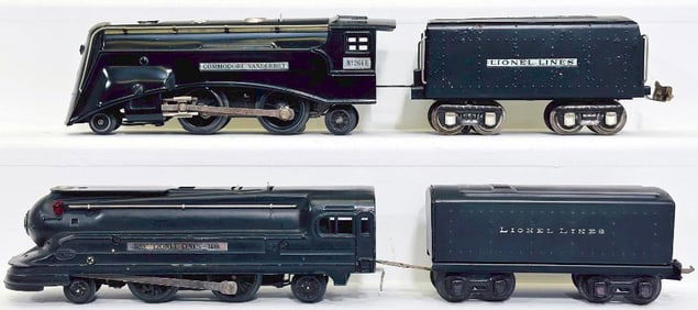 Lionel Gauge 264E Black Locomotive and 1689T Tender and 1688 Black Locomotive and Black Tender