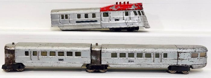 Lionel Prewar O Gauge Red Top 616 Flying Yankee Streamliner Set