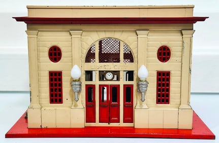 Lionel Prewar 115 Red and Ivory Station