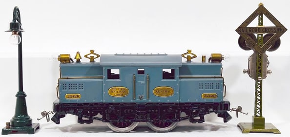 Ives Prewar Wide Gauge Cadet Blue 3242R Electric Locomotive