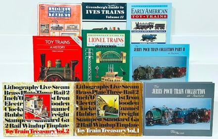 Assorted Books on Collecting Toy Trains Nine (9)