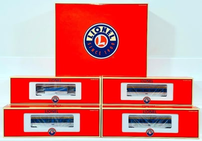 Lionel Modern O Gauge Delaware and Hudson Aluminum Passenger Car 4 Pack Boxed