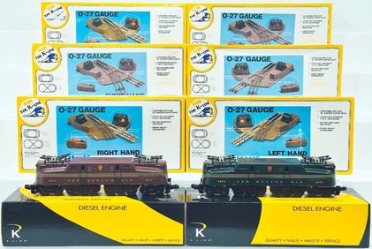 K - Line Modern O Gauge PRR GG  -   1  Tuscan and PRR GG  -   1 Green Boxed
