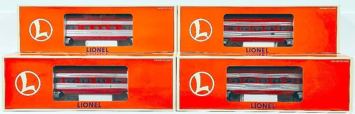 Lionel Modern O Gauge Texas Special Four (4) Assorted Passenger Cars Boxed