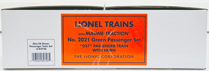 Lionel Modern O Gauge #2021 Green Passenger Set Boxed