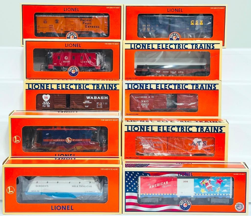 Lionel Modern O Gauge Ten (10) Assorted Freight Cars Boxed (1 of 4)