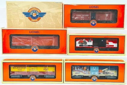 Lionel Modern O Gauge 6464 Box Car 2 pack/METCA Long Island Milk Car/Milwaukee Road Scale Milk Car