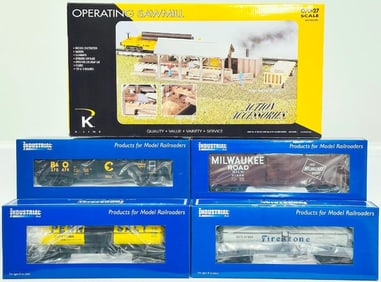 K - Line Modern O Gauge Operating Sawmill Accessory Boxed and Industrial Rail Modern O Gauge Four