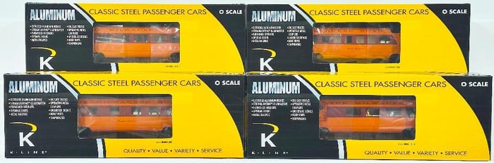 K - Line Modern O Gauge Milwaukee Road 15" Hiawatha Observation Car/Hiawatha Coach Car/Hiawatha