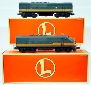 Lionel Modern O Gauge Milwaukee Road F  -   3 A Diesel Locomotive and Milwaukee Road F  -   3 B Unit