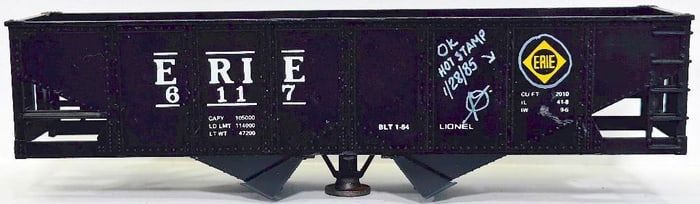 Lionel Modern O Gauge 6117 Erie Gondola shell only