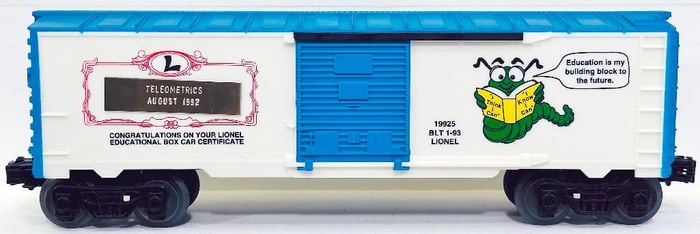 Lionel Modern O Gauge 19925 Telometracks August 1992 Convention Car with plaque attached -Super RARE
