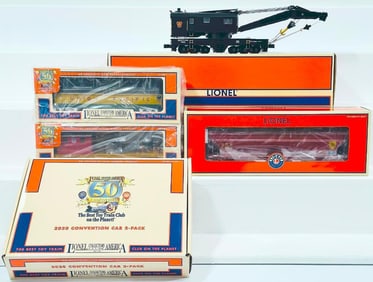 Lionel Modern O Gauge Delaware & Hudson 3 Bay ACF Hopper/Pennsylvania Crane Car/2020 Convention Car