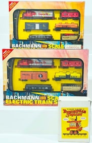 C&M Enterprises Modern O Gauge Toonerville Trolley and Bachman Modern HO Scale Freight Set X2
