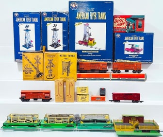 Lionel American Flyer Modern 23780 Gabe the Lamplighter X2/23796 Sawmill/752 Seaboard Coaler