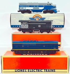 Lionel Modern O Gauge Santa Fe H12  -   44 Switcher/2240T Wabash F  -   3 Dummy A Unit/ATSF F  -   3