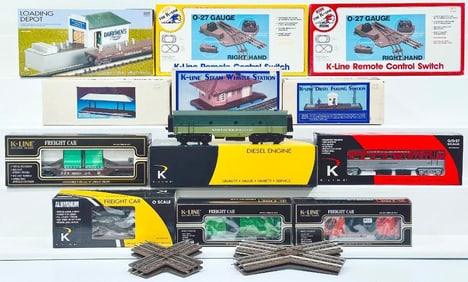 K - Line Modern O Gauge Operating Milk Loading Depot/NP F -  7 B Unit Diesel Nonpowered/Accessories