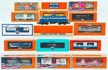 Lionel Modern O Gauge Missouri Pacific GP  -   7 Diesel Engine and Fourteen (14) Assorted Freight