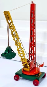 Buddy L Postwar 5892 Scoop and Dump GBL Hydraulic green/orange/yellow manufactured 1956 to 1957