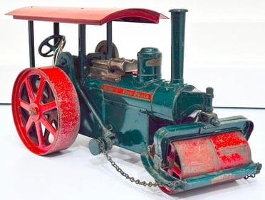 Buddy L Prewar and 290 Road Roller green and red manufactured 1929 to 1931