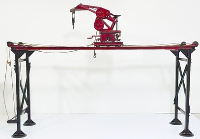 Buddy L Prewar 250 Traveling Crane black and red manufactured 1928 to 1930 RARE