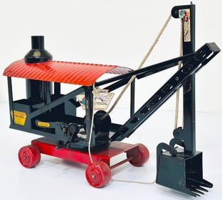 Keystone Prewar Steam Shovel black and red manufactured 1930s