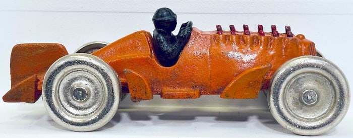 Hubley Prewar Race Car with cylinders