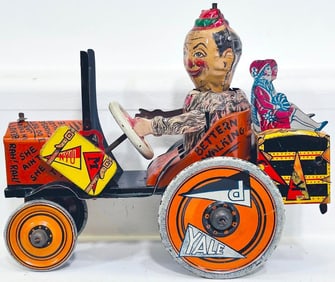 Marx Prewar Yale/Princeton Crazy Car orange