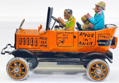Marx Prewar Amos and Andy Whoopie Car orange and black