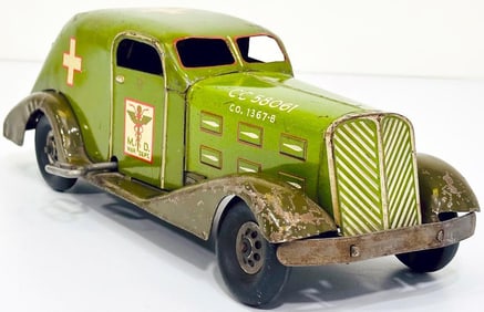 Marx Prewar War Department Ambulance olive color and made in 1930