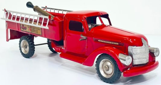 Buddy L Postwar 636 Chemical Fire Truck red
