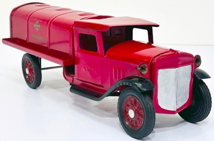 Buddy L Prewar 438 Tanker Truck red manufactured in 1935