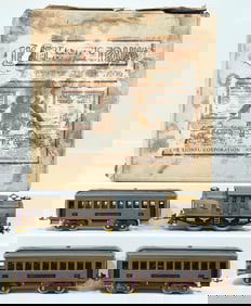 Lionel Prewar Standard Gauge 10 Mojave Electric Locomotive and Three (3) Passenger Cars