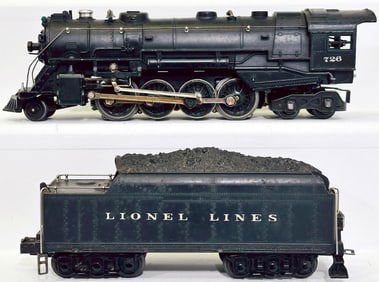 Lionel Postwar O Gauge 726 Locomotive and 2426W Tender